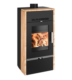 Obrázok ku produktu Teplovodné krbové kachle Farum s výmenníkom, čierna/Woodstone Prestige, HAAS+SOHN