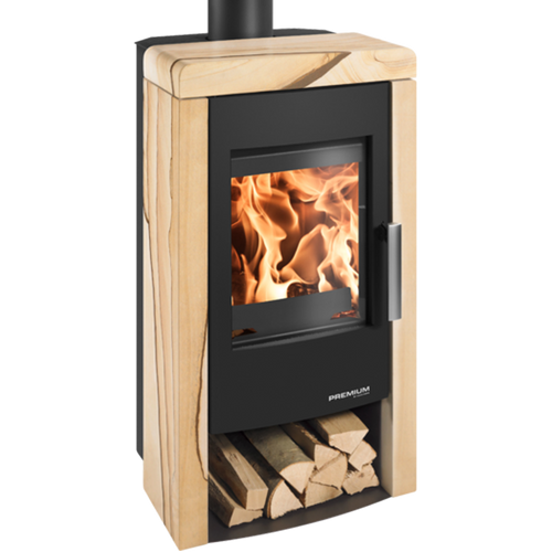 Zväčšený obrázok ku produktu Krbové kachle Pinerolo, čierna/Woodstone Prestige, HAAS+SOHN
