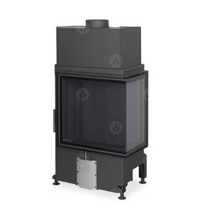 Obrázok ku produktu Krbová vložka IMPRESSION R 2G S 58.60.34.21 rohová pravá s otváraním dvierok do strany, s čiernou spaľovacou komorou a deleným sklom, ROMOTOP