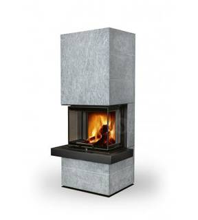 Obrázok ku produktu Dizajnový akumulačný krb s výsuvnými dvierkami CARA CS 02 - serpentino, ROMOTOP
