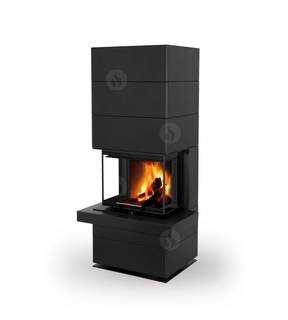 Obrázok ku produktu Dizajnový akumulačný krb s výsuvnými dvierkami CARA CS N 03 - plech, ROMOTOP